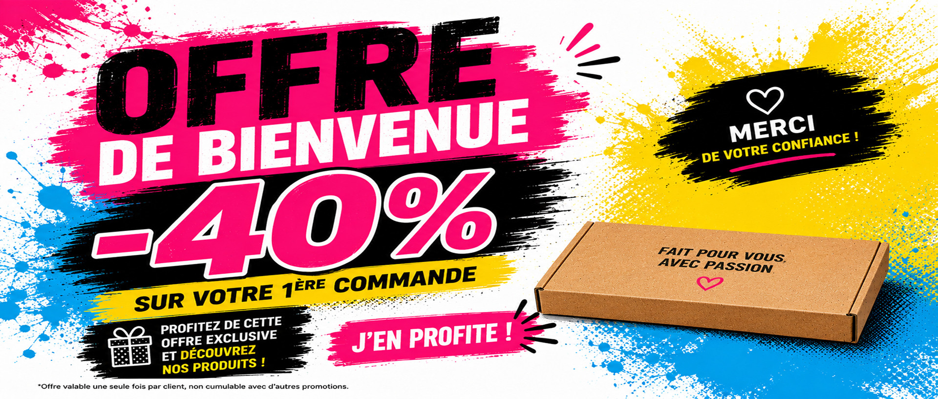 - 40% sur votre première commande
